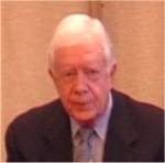 Jimmy Carter på pressekonferansen, fotograf: Nobel-redaksjonen